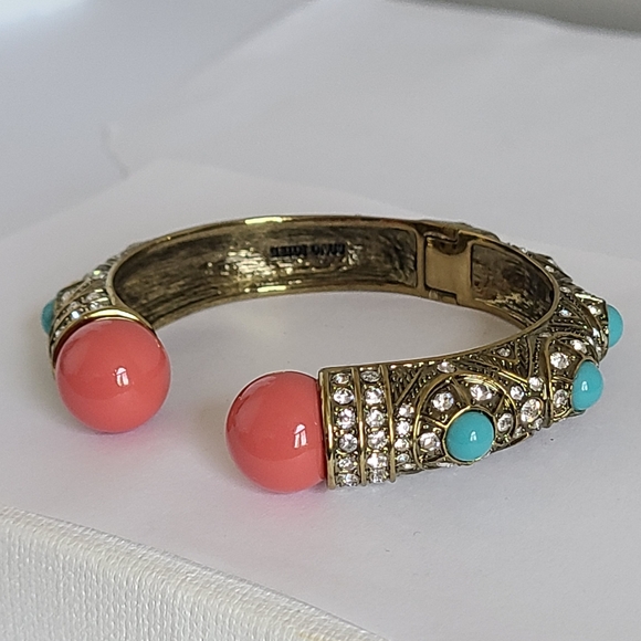 Vintage Heidi Daus Boho Encrusted Bangle Swarovski Crystal Cuff Bangle Bracelet - Picture 11 of 14